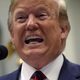 White supremacist president Donald Trump in the Roosevelt Room of the White House on May 9, 2019